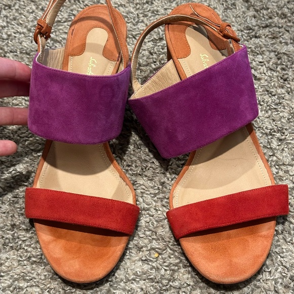 Salvatore Ferragamo Purple and Red Sandals - Picture 1 of 3